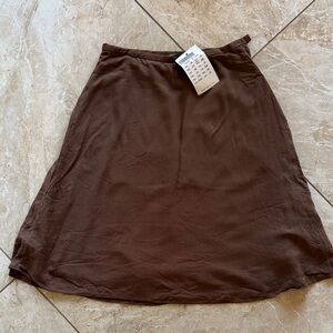 Brandy Melville brown A-Line Skirt never worn new with tags one size fits all